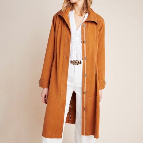NWT Anthropologie Uma Utility Duster Cedar Jacket - Picture 2 of 8